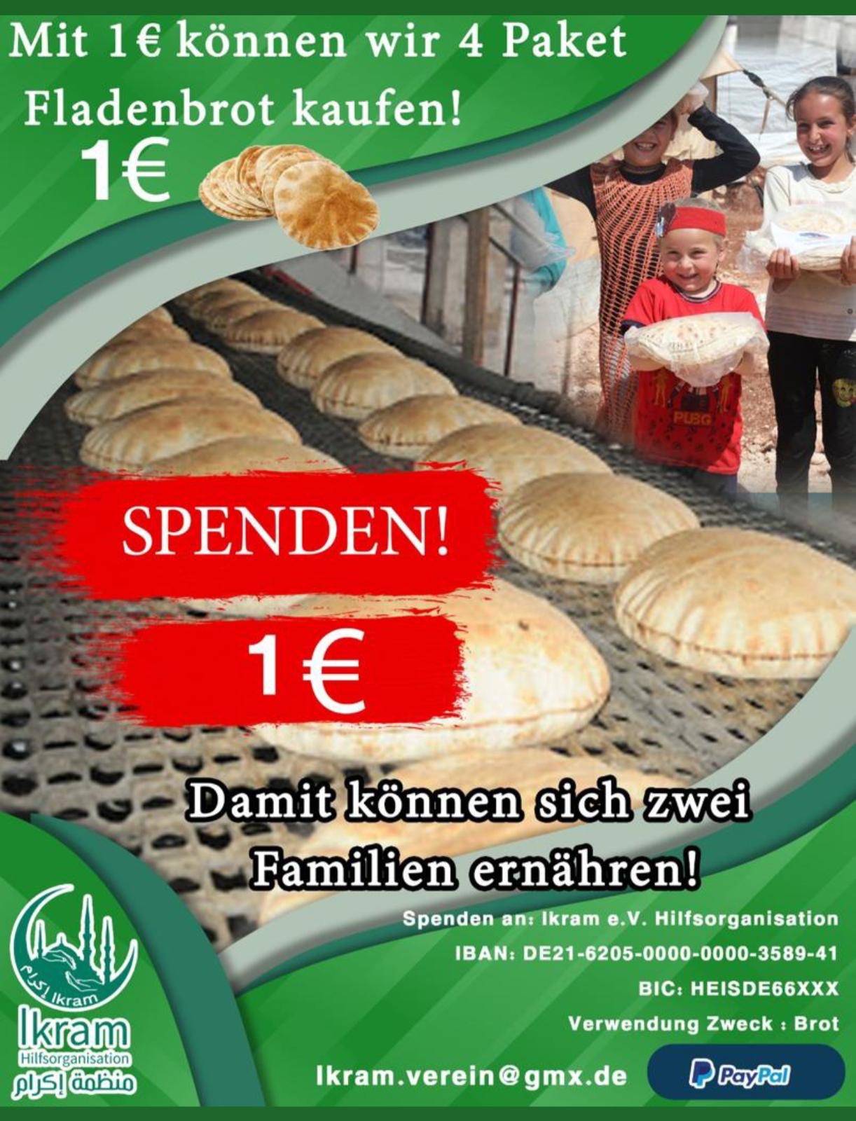 Fladenbrot, Kampagne, Spende, Ikram